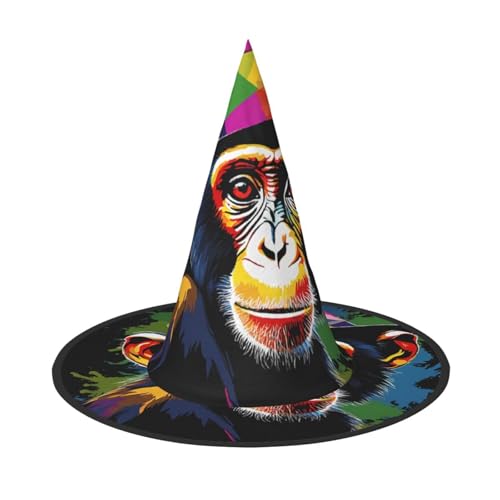 BULQAPZDF Affe Halloween Hexerhut Halloween Hexer Party Kostüm Zubehör von BULQAPZDF