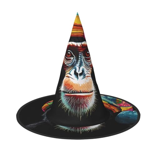BULQAPZDF Affe Halloween Hexerhut Halloween Hexer Party Kostüm Zubehör BULQAPZDF Affe Halloween Hexerhut Halloween Hexer Party Kostüm Zubehör von BULQAPZDF
