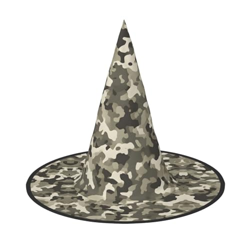 BULQAPZDF Armee Digital Camouflage Halloween Hexer Hut Halloween Hexer Party Kostüm Zubehör von BULQAPZDF