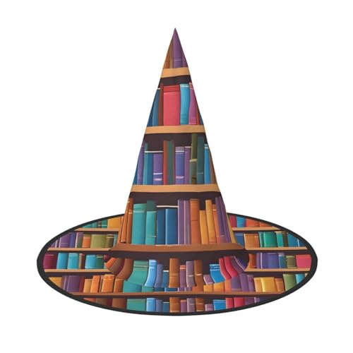 BULQAPZDF Bibliothek Bücherregal Halloween Hexerhut Halloween Hexer Party Kostüm Zubehör von BULQAPZDF