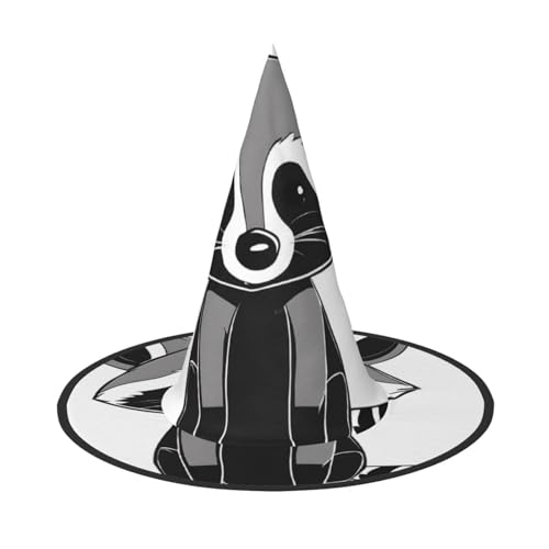BULQAPZDF Cartoon süßer Waschbär Halloween Hexerhut Halloween Hexer Party Kostüm Zubehör BULQAPZDF Cartoon süßer Waschbär Halloween Hexerhut Halloween Hexer Party Kostüm Zubehör von BULQAPZDF
