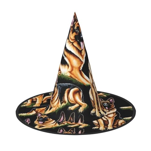 BULQAPZDF Deutscher Schäferhund Halloween Hexerhut Halloween Hexer Party Kostüm Zubehör BULQAPZDF Deutscher Schäferhund Halloween Hexerhut Halloween Hexer Party Kostüm Zubehör von BULQAPZDF