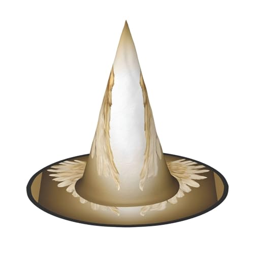 BULQAPZDF Engelsflügel Halloween Hexerhut Halloween Hexer Party Kostüm Zubehör von BULQAPZDF