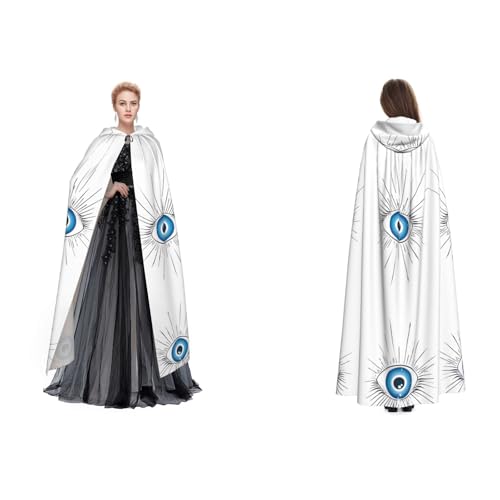 BULQAPZDF Evil Eye Full Length Hooded Velvet Cloak For Adult Men And Women - Witch Vampir Devil Costume - Cosplay And Fancy Dress BULQAPZDF Evil Eye Full Length Hooded Velvet Cloak For Adult Men And Women - Witch Vampir Devil Costume - Cosplay And Fancy Dress von BULQAPZDF