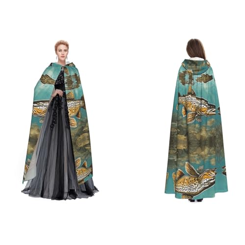 BULQAPZDF Fly Fish Samt-Umhang mit Kapuze für Erwachsene Männer und Frauen – Hexe, Vampir, Teufelskostüm – Cosplay und Verkleidung BULQAPZDF Fly Fish Samt-Umhang mit Kapuze für Erwachsene Männer und Frauen – Hexe, Vampir, Teufelskostüm – Cosplay und Verkleidung von BULQAPZDF