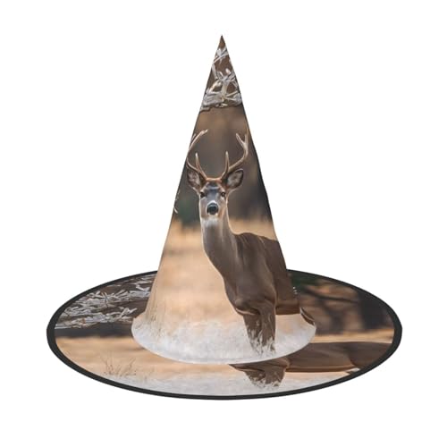 BULQAPZDF Free Whitetail Deer Halloween Witcher Hat, Halloween Witcher Party Costume Accessories BULQAPZDF Free Whitetail Deer Halloween Witcher Hat, Halloween Witcher Party Costume Accessories von BULQAPZDF