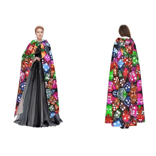 BULQAPZDF Games Dice Set Full Length Hooded Velvet Cloak For Adult Men And Women - Witch Vampir Devil Costume - Cosplay And Fancy Dress BULQAPZDF Games Dice Set Full Length Hooded Velvet Cloak For Adult Men And Women - Witch Vampir Devil Costume - Cosplay And Fancy Dress von BULQAPZDF
