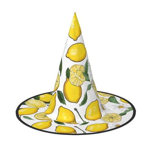 BULQAPZDF Gelbe Zitronen Halloween Hexerhut Halloween Hexer Party Kostüm Zubehör BULQAPZDF Gelbe Zitronen Halloween Hexerhut Halloween Hexer Party Kostüm Zubehör von BULQAPZDF
