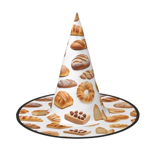 BULQAPZDF Gemaltes Brot Halloween Hexerhut Halloween Hexer Party Kostüm Zubehör von BULQAPZDF