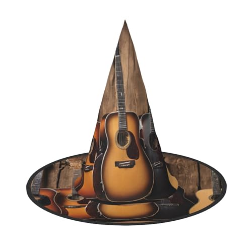 BULQAPZDF Gitarre Bass Musik Musikinstrumente Halloween Hexerhut Halloween Hexer Party Kostüm Zubehör von BULQAPZDF