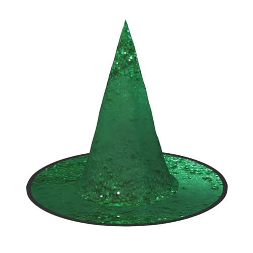 BULQAPZDF Grüner Pailletten-Hexerhut für Halloween, Hexerparty, Kostümzubehör BULQAPZDF Grüner Pailletten-Hexerhut für Halloween, Hexerparty, Kostümzubehör von BULQAPZDF