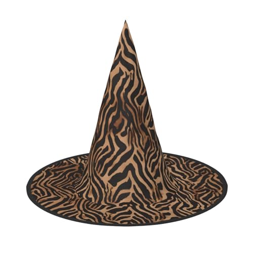 BULQAPZDF Halloween-Hexerhut mit Leopardenmuster, Halloween-Hexerparty, Kostümzubehör BULQAPZDF Halloween-Hexerhut mit Leopardenmuster, Halloween-Hexerparty, Kostümzubehör von BULQAPZDF