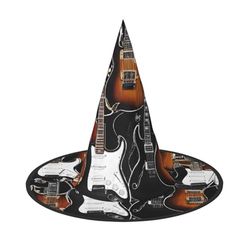 BULQAPZDF Halloween-Hexerhut mit farbigen Akustikgitarren, Halloween-Hexerparty, Kostümzubehör BULQAPZDF Halloween-Hexerhut mit farbigen Akustikgitarren, Halloween-Hexerparty, Kostümzubehör von BULQAPZDF