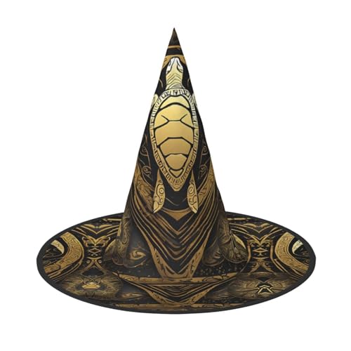 BULQAPZDF Hawaiianische Tapa Honu Schildkröte Halloween Hexerhut Halloween Hexer Party Kostüm Zubehör von BULQAPZDF