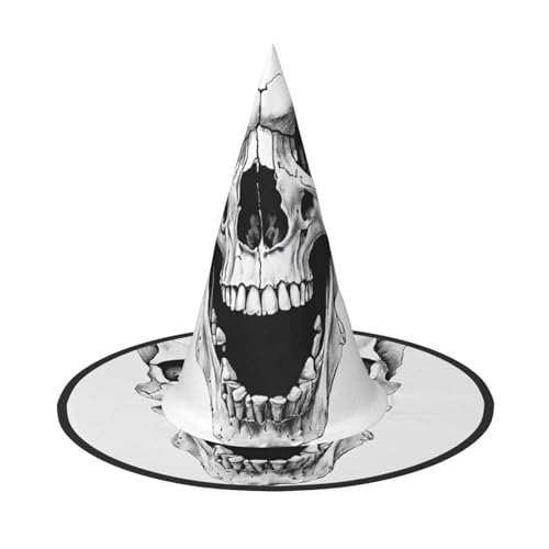 BULQAPZDF Horror Skull Halloween Hexer Hut Halloween Hexer Party Kostüm Zubehör BULQAPZDF Horror Skull Halloween Hexer Hut Halloween Hexer Party Kostüm Zubehör von BULQAPZDF