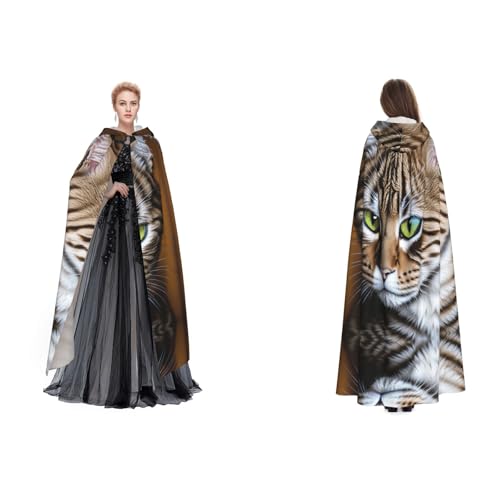 BULQAPZDF Katzen-Umhang mit Kapuze, Samt, für Erwachsene, Herren, Damen, Hexe, Vampir, Teufelskostüm, Cosplay und Verkleidung BULQAPZDF Katzen-Umhang mit Kapuze, Samt, für Erwachsene, Herren, Damen, Hexe, Vampir, Teufelskostüm, Cosplay und Verkleidung von BULQAPZDF