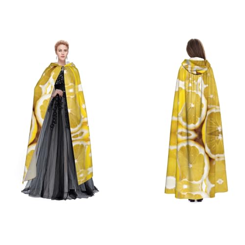 BULQAPZDF Lemon Full Length Hooded Velvet Cloak For Adult Men And Women - Witch Vampir Devil Costume - Cosplay And Fancy Dress BULQAPZDF Lemon Full Length Hooded Velvet Cloak For Adult Men And Women - Witch Vampir Devil Costume - Cosplay And Fancy Dress von BULQAPZDF