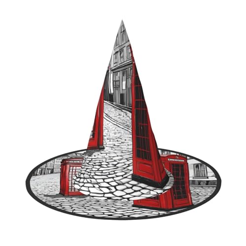 BULQAPZDF London Red Telephone Booth Halloween Witcher Hat Halloween Witcher Party Costume Accessories BULQAPZDF London Red Telephone Booth Halloween Witcher Hat Halloween Witcher Party Costume Accessories von BULQAPZDF