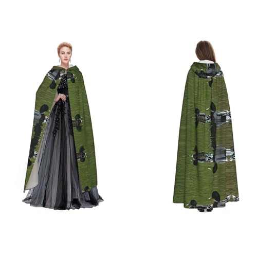 BULQAPZDF Loon Nature Vogel-Umhang mit Kapuze, Samt, für Erwachsene, Herren, Damen, Hexe, Vampir, Teufelskostüm, Cosplay und Verkleidung von BULQAPZDF
