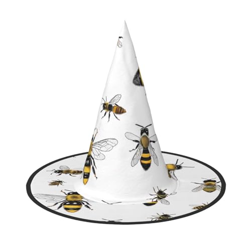 BULQAPZDF Lustige Bienen Halloween Hexerhut Halloween Hexer Party Kostüm Zubehör BULQAPZDF Lustige Bienen Halloween Hexerhut Halloween Hexer Party Kostüm Zubehör von BULQAPZDF