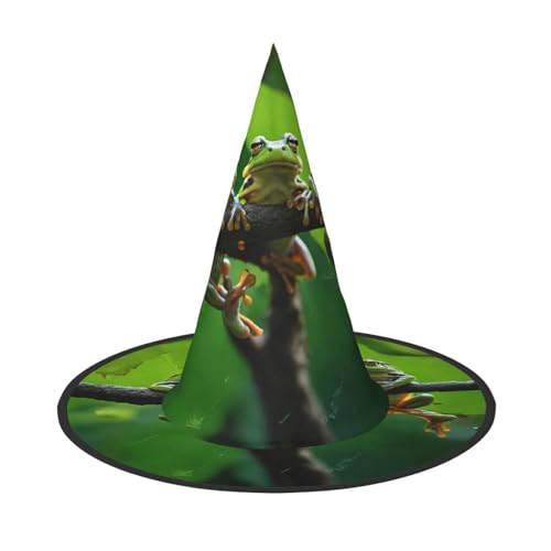 BULQAPZDF Lustige Frösche Halloween Hexerhut Halloween Hexer Party Kostüm Zubehör von BULQAPZDF