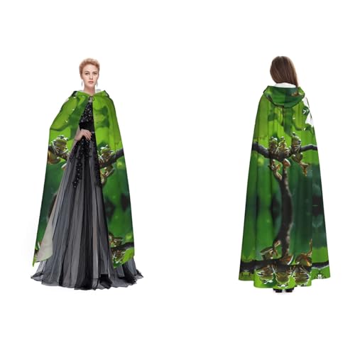 BULQAPZDF Lustige Frösche Voll-Länge Kapuzenumhang aus Samt für Erwachsene Männer und Frauen - Hexe, Vampir, Teufelskostüm - Cosplay und Verkleidung BULQAPZDF Lustige Frösche Voll-Länge Kapuzenumhang aus Samt für Erwachsene Männer und Frauen - Hexe, Vampir, Teufelskostüm - Cosplay und Verkleidung von BULQAPZDF