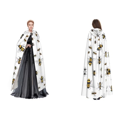 BULQAPZDF Lustiger Bienen-Umhang mit Kapuze, Samt-Umhang für Erwachsene, Herren und Damen, Hexe, Vampir, Teufelskostüm, Cosplay und Verkleidung BULQAPZDF Lustiger Bienen-Umhang mit Kapuze, Samt-Umhang für Erwachsene, Herren und Damen, Hexe, Vampir, Teufelskostüm, Cosplay und Verkleidung von BULQAPZDF