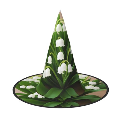 BULQAPZDF Maiglöckchen Halloween Hexerhut Halloween Hexer Party Kostüm Zubehör von BULQAPZDF