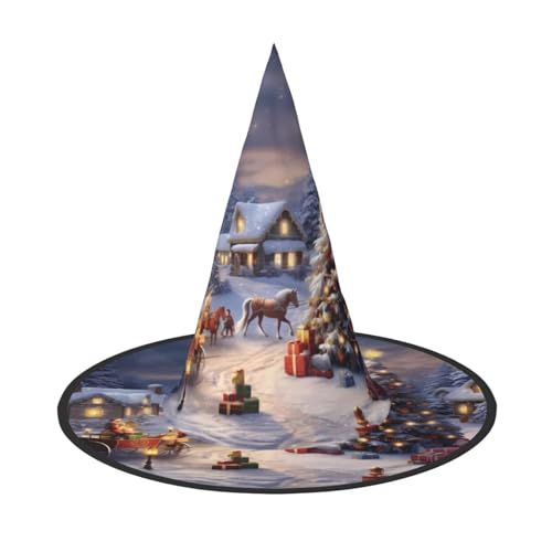 BULQAPZDF Merry Christmas-2 Halloween Hexerhut Halloween Hexer Party Kostüm Zubehör von BULQAPZDF