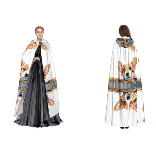 BULQAPZDF Niedlicher Corgi Samt-Umhang mit Kapuze für Erwachsene Männer und Frauen – Hexe, Vampir, Teufelskostüm – Cosplay und Verkleidung BULQAPZDF Niedlicher Corgi Samt-Umhang mit Kapuze für Erwachsene Männer und Frauen – Hexe, Vampir, Teufelskostüm – Cosplay und Verkleidung von BULQAPZDF