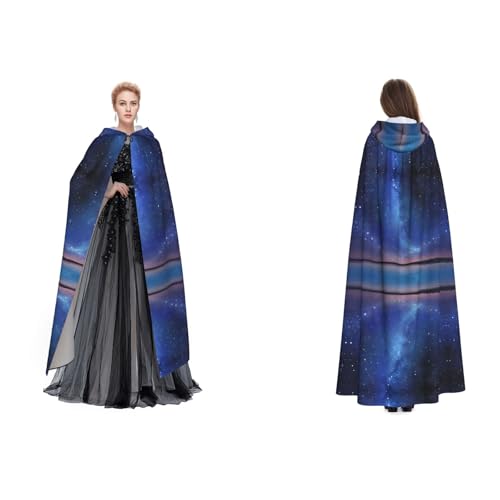 BULQAPZDF Northern Lights Samt-Umhang mit Kapuze für Erwachsene Männer und Frauen – Hexe, Vampir, Teufelskostüm – Cosplay und Verkleidung von BULQAPZDF