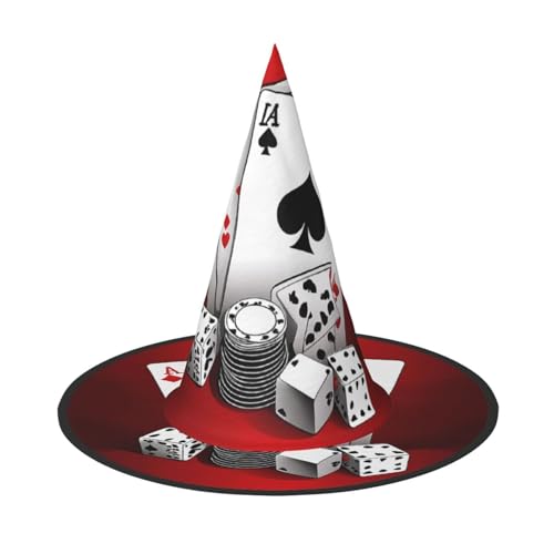 BULQAPZDF Pokerturnier Halloween Hexerhut Halloween Hexer Party Kostüm Zubehör von BULQAPZDF