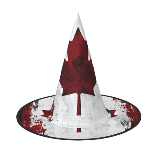 BULQAPZDF Retro Kanada Flagge Halloween Hexerhut Halloween Hexer Party Kostüm Zubehör BULQAPZDF Retro Kanada Flagge Halloween Hexerhut Halloween Hexer Party Kostüm Zubehör von BULQAPZDF