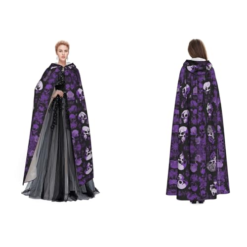BULQAPZDF Samt-Umhang mit Kapuze, für Erwachsene, Herren, Damen, Hexe, Vampir, Teufelskostüm, Cosplay und Fasching, Violett / Schwarz BULQAPZDF Samt-Umhang mit Kapuze, für Erwachsene, Herren, Damen, Hexe, Vampir, Teufelskostüm, Cosplay und Fasching, Violett / Schwarz von BULQAPZDF