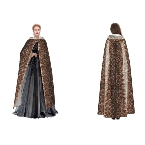 BULQAPZDF Samt-Umhang mit Schlangenhaut, voller Länge, für Erwachsene, Männer und Frauen, Hexe, Vampir, Teufelskostüm, Cosplay und Verkleidung BULQAPZDF Samt-Umhang mit Schlangenhaut, voller Länge, für Erwachsene, Männer und Frauen, Hexe, Vampir, Teufelskostüm, Cosplay und Verkleidung von BULQAPZDF