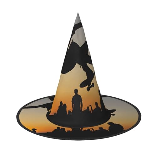 BULQAPZDF Skateboard Halloween Hexerhut Halloween Hexer Party Kostüm Zubehör von BULQAPZDF