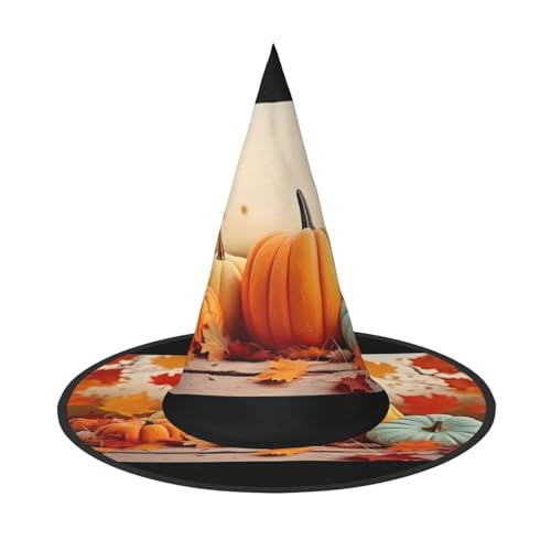 BULQAPZDF Thanksgiving Kürbis 2 Halloween Hexer Hut Halloween Hexer Party Kostüm Zubehör von BULQAPZDF