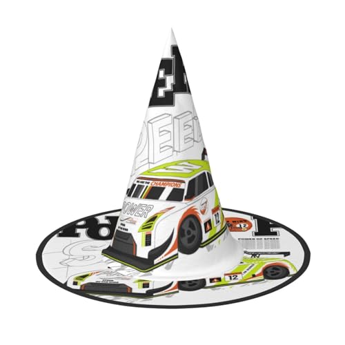 BULQAPZDF Trendy Graffiti Racer Halloween Hexer Hut Halloween Hexer Party Kostüm Zubehör BULQAPZDF Trendy Graffiti Racer Halloween Hexer Hut Halloween Hexer Party Kostüm Zubehör von BULQAPZDF