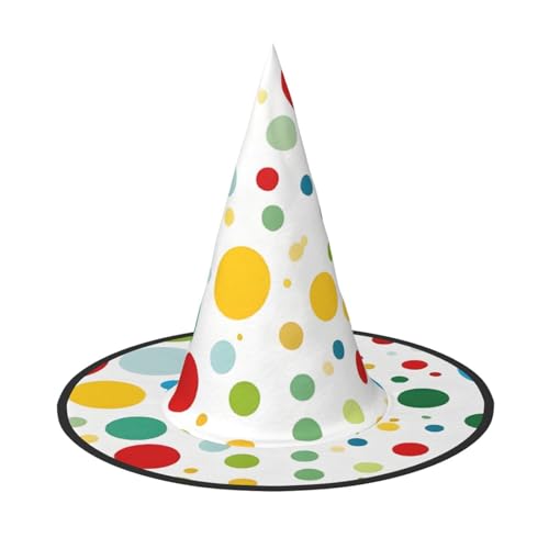 BULQAPZDF Twister Polka Dots Halloween Hexerhut Halloween Hexer Party Kostüm Zubehör von BULQAPZDF