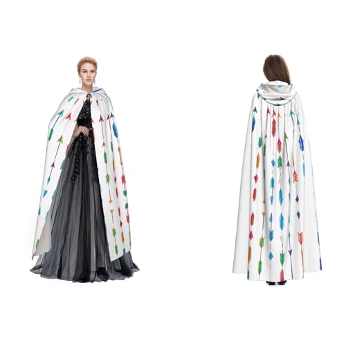 BULQAPZDF Umhang aus Samt mit Kapuze für Erwachsene Männer und Frauen – Hexe, Vampir, Teufelskostüm – Cosplay und Verkleidung von BULQAPZDF