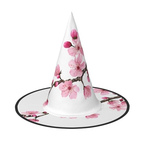 BULQAPZDF Verlockende Kirschblüten Halloween Hexerhut Halloween Hexerparty Kostüm Zubehör von BULQAPZDF