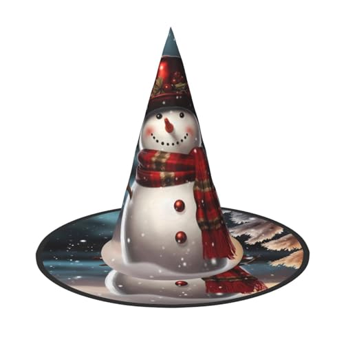 BULQAPZDF Weihnachten Schneemann 2 Halloween Hexer Hut Halloween Hexer Party Kostüm Zubehör von BULQAPZDF