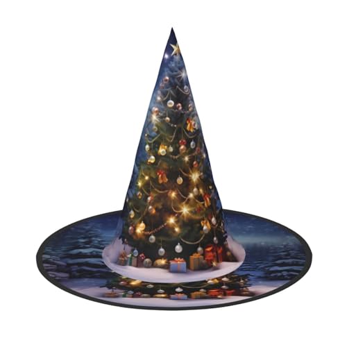 BULQAPZDF Weihnachtsbaum Halloween Hexer Hut Halloween Hexer Party Kostüm Zubehör von BULQAPZDF