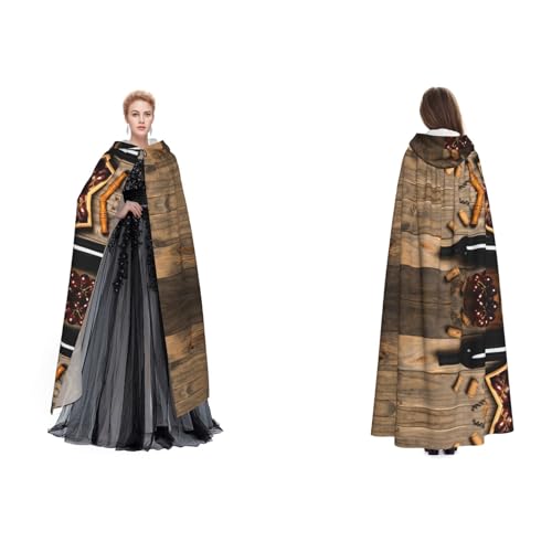 BULQAPZDF Weinflaschenkorken mit Kapuze, Samt-Umhang für Erwachsene, Männer und Frauen, Hexe, Vampir, Teufelskostüm, Cosplay und Verkleidung von BULQAPZDF