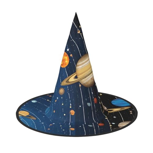 BULQAPZDF Weltraum Sonnensystem Halloween Hexerhut Halloween Hexer Party Kostüm Zubehör BULQAPZDF Weltraum Sonnensystem Halloween Hexerhut Halloween Hexer Party Kostüm Zubehör von BULQAPZDF