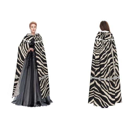 BULQAPZDF Zebra Animal Full Length Hooded Velvet Cloak For Adult Men And Women - Witch Vampir Devil Costume - Cosplay And Fancy Dress BULQAPZDF Zebra Animal Full Length Hooded Velvet Cloak For Adult Men And Women - Witch Vampir Devil Costume - Cosplay And Fancy Dress von BULQAPZDF