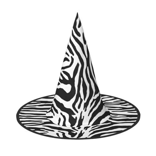 BULQAPZDF Zebra Prints Halloween Hexer Hut Halloween Hexer Party Kostüm Zubehör von BULQAPZDF