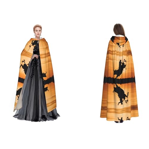 Cooler Samt-Umhang mit Kapuze für Erwachsene Männer und Frauen – Hexe, Vampir, Teufelskostüm – Cosplay und Verkleidung von BULQAPZDF