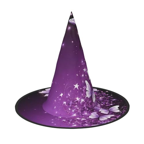 Hübscher lila Schmetterling Halloween Hexerhut Halloween Hexer Party Kostüm Zubehör Hübscher lila Schmetterling Halloween Hexerhut Halloween Hexer Party Kostüm Zubehör von BULQAPZDF