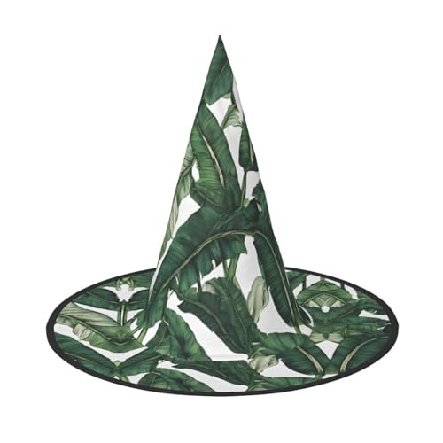 Tropische Bananenpalmenblätter Halloween Hexerhut Halloween Hexerparty Kostüm Zubehör von BULQAPZDF